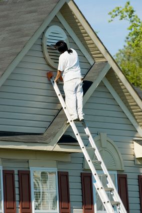 Exterior Painting being performed by an experienced A Keith Inc. painter.